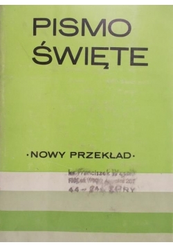 Pismo Święte nowy przekład