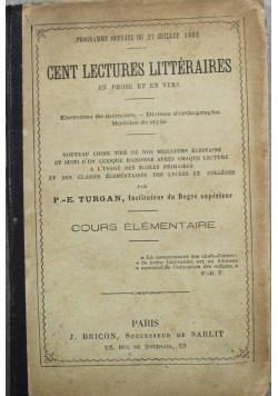 Cent Lectures Litteraires 1891 r.