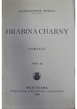 Hrabina Charny Tom III 1928 r.