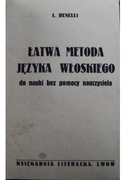 Łatwa Metoda Języka Włoskiego 1938 r.
