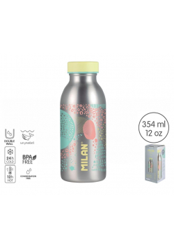 Butelka termiczna 354ml Silver Żółta MILAN
