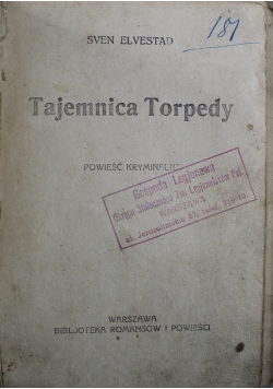 Tajemnice Torpedy 1929 r.