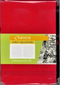 Notes Reporterski A6Linia Romantyzm Czerwony ANTRA