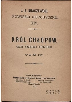 Król chłopów, tom IV, 1881r.