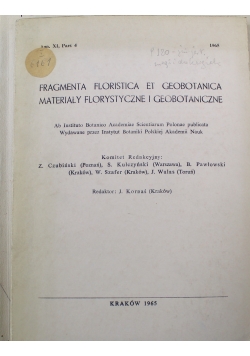 Materiały florystyczne i geobotaniczne