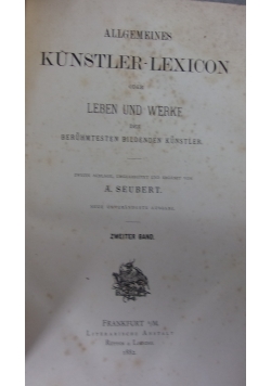 Allgemeines Kunstler-Lexicon,1882r.