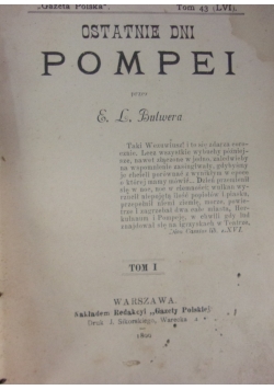 Ostatnie dni Pompei, 1899 r.