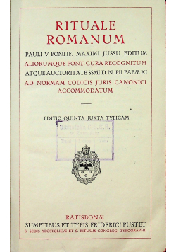 Rituale Romanum 1925r