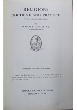 Religion Doctrine and practice 1934 r.