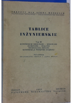 Tablice inżynierskie, tom 3