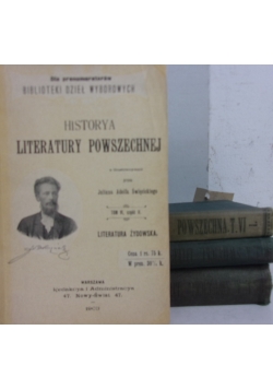 Historya Literatury Powszechnej, Zestaw 4 tomów, 1901r