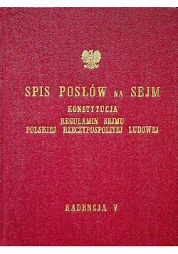 Spis posłów na sejm konstytucja
