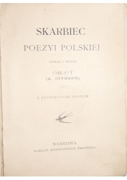 Skarbiec Poezyi Polskiej, 1897 r.