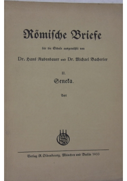 Romische Briefe, 1933 r.