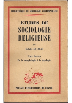 Etudes de Sociologie religieuse
