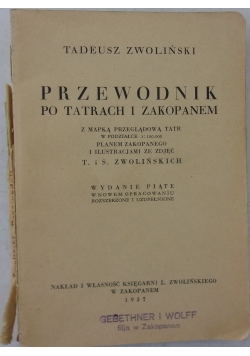 Przewodnik po Tatrach i Zakopanem, 1937r.