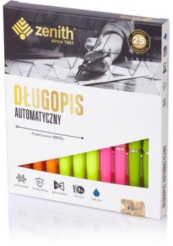 Długopis aut.mix fluo (10szt) ZENITH