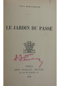 Le Jardin du Passe, 1896r.