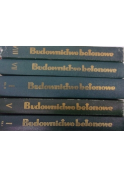 Budownictwo betonowe. Zestaw 5 książek
