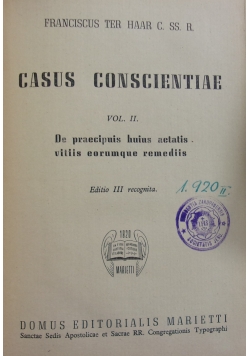 Casus Conscientiae, 1944 r.