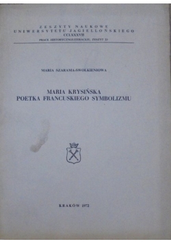 Maria Krysińska poetka francuskiego symbolizmu