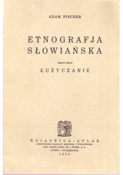 Etnografia słowiańska  1932 r