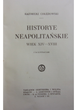 Historye neapolitańskie  wiek XIV-XVIII