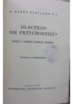 Dlaczego nie przychodzisz , 1936 r.