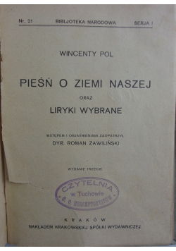 Pieśń o ziemi naszej oraz liryki wybrane