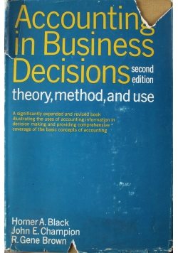 Accounting in Business Decisions
