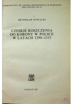 Czeskie roszczenia do korony w Polsce w latach 1290  1335