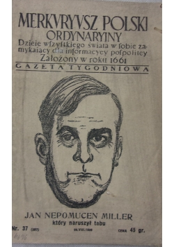 Merkuryusz Polski Ordynaryjny, Nr 37, 1939 r.