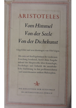 Vom Himmel, Von der Seele, Von der Dichtkunst, 1950 r.