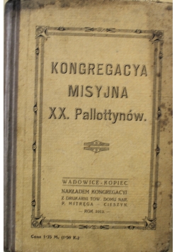 Kongregacya misyjna XX Pallottynów 1913 r.