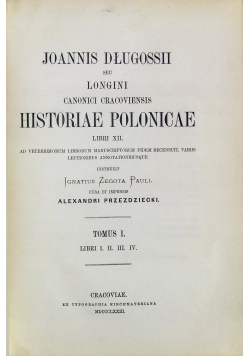 Historiae Polonicae, tom 1