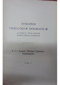 Synopsis theologiae dogmaticae, 1937r.