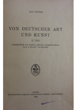 Von Deutscher art und Kunst ,1939r.