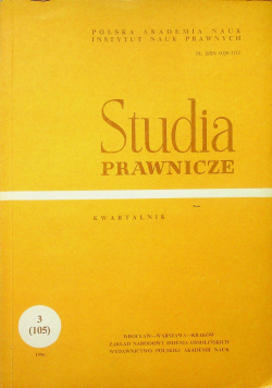 Studia prawnicze Kwartalnik 3 105