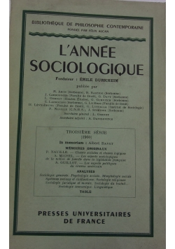 L'Annee Sociologique