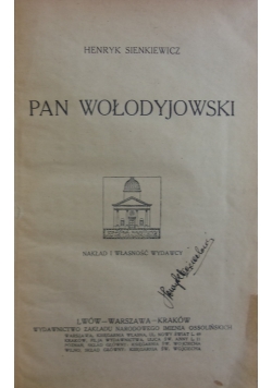 Pan Wołodyjowski, 1920r.