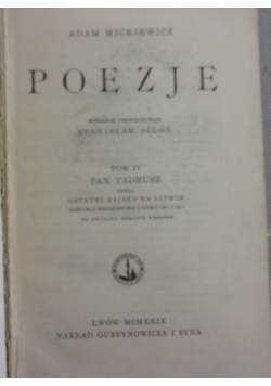 Poezje, 1929r