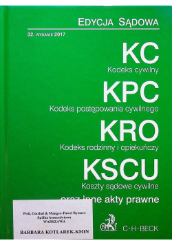 Kodeks cywilny Kodeks postępowania cywilnego kodeks rodzinny i opiekuńczy koszty sądowe cywilne oraz inne akty prawne