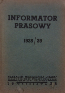 Informator prasowy 1938/39