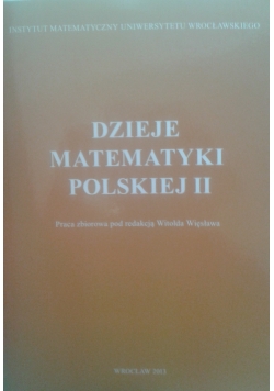 Dzieje matematyki polskiej II