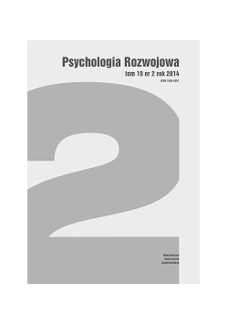 Psychologia rozwojowa, tom 12 nr. 2