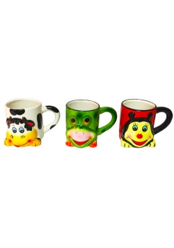 Kubek Ceramiczny Zwierzęta Nóżki mix 3 wzory