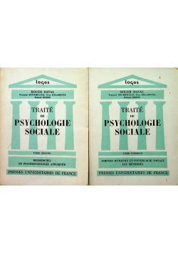 Traite de psychologie sociale 2 tomy