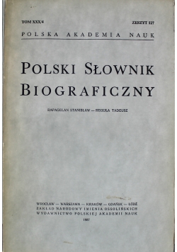 Polski Słownik Biograficzny Zeszyt 127
