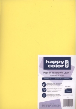 Papier kolorowy A4 Joy 25 arkuszy kanarkowy
