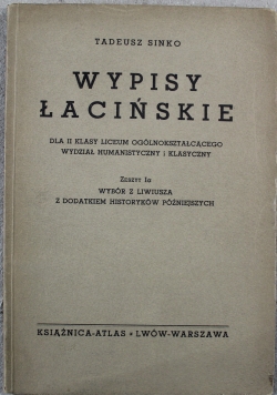 Wypisy Łacińskie 1938 r